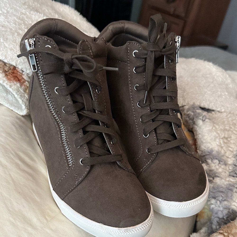 Maurices Dark Brown High-Top Sneakers